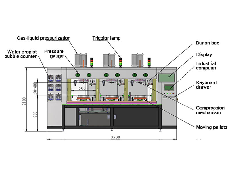 Vertical Screw Fully Automatic Valve Pressure Testing Machine